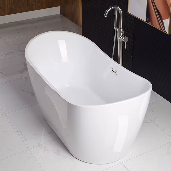 Simple Modern Acrylic White Bathtub (BG-3016)