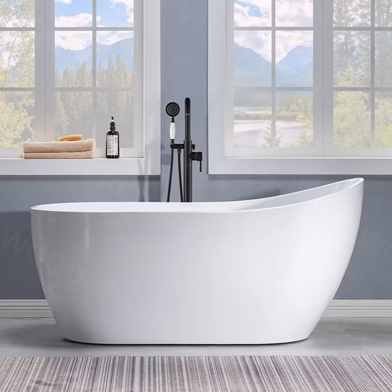 Simple Modern Acrylic White Bathtub (BG-3016)