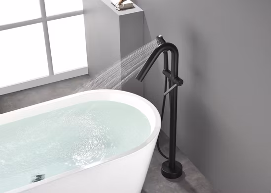 Freistehende, nahtlose, mattweiße und glänzend weiße Acrylbadewanne für Badezimmer