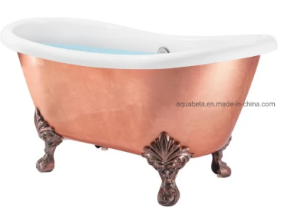 2020 Aquabela Ce/Cupc Luxus-Acryl-Badewanne mit Klauenfüßen in Lila und Bronze (JL6905)
